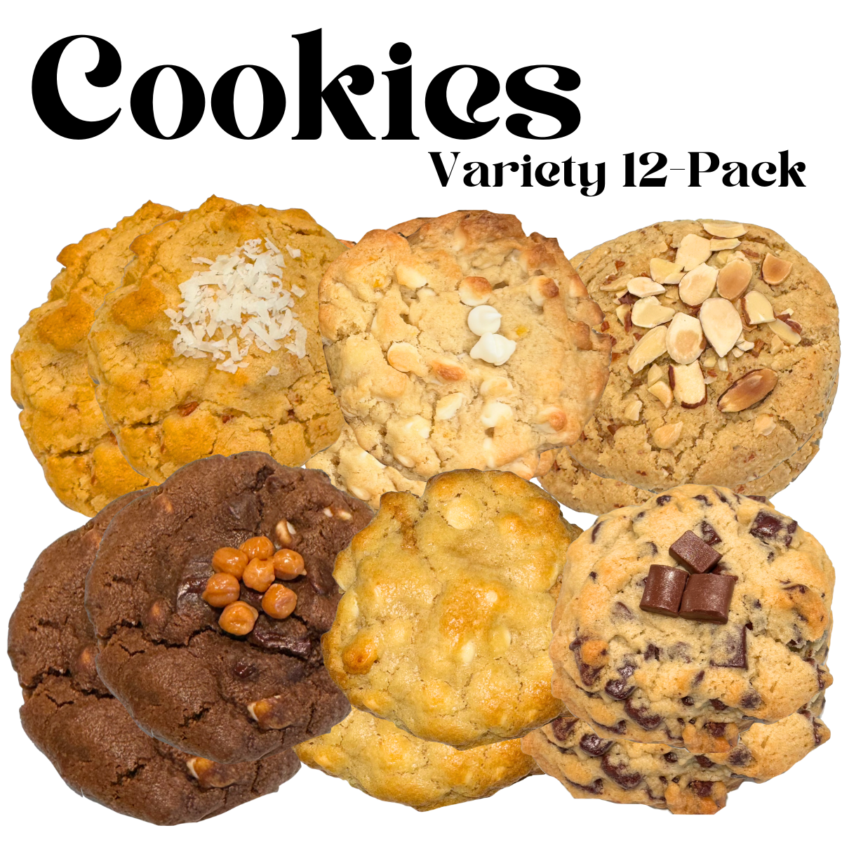 Grandma Char's Gourmet Cookies - 6 or 12-Pack Variety Pack of Delicious Cookies