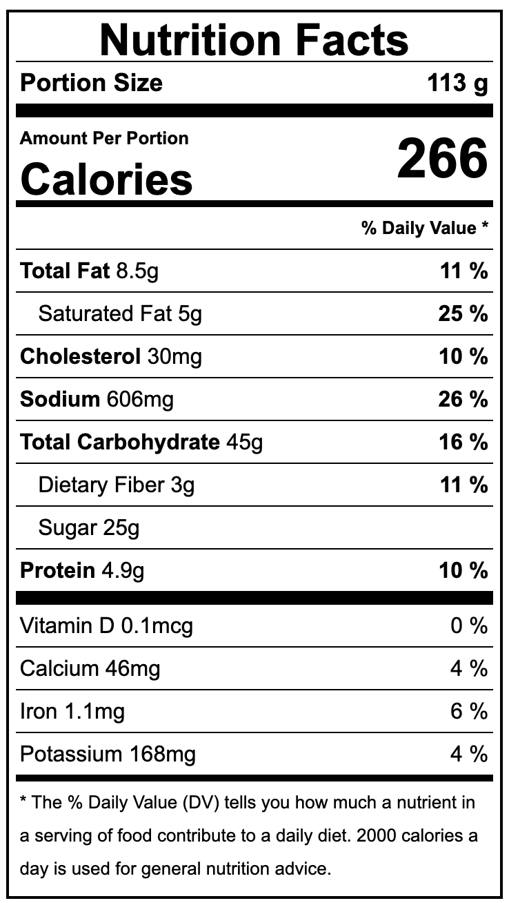 Coffee Cake - FAMILY 32oz Cinnamon Sugar [Nut-Free]